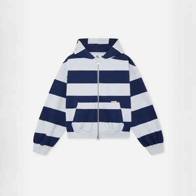 Striped Zip Up Hoodie