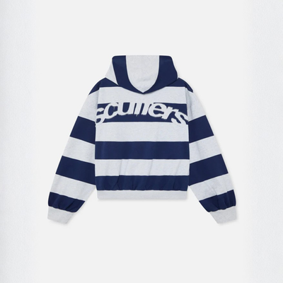Striped Zip Up Hoodie