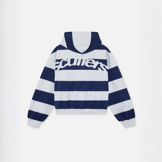 Striped Zip Up Hoodie