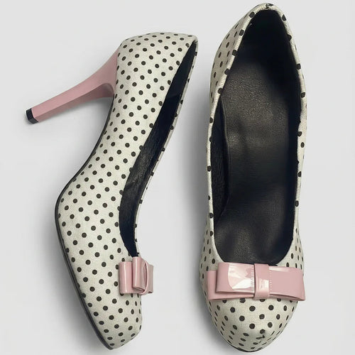 Polka Bow Heels