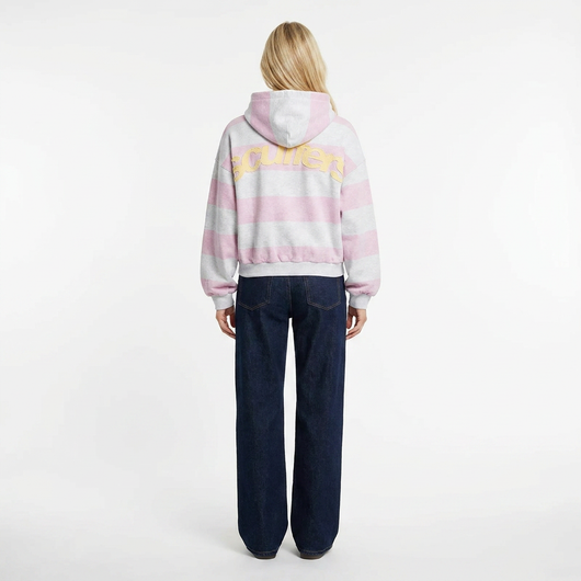 Striped Zip Up Hoodie